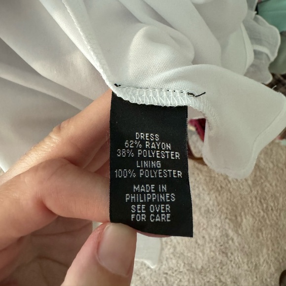 White strapless belted hi low dress - Picture 14 of 15